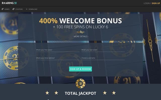 Roaring 21 Homepage Image