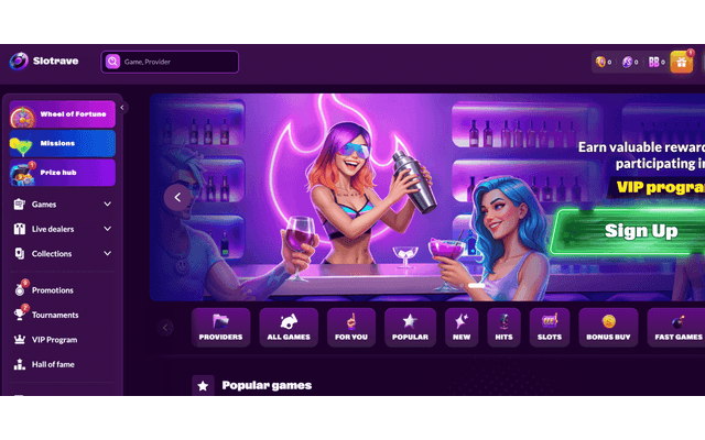 Slotravehome screen