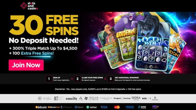 Slots and Casinohome screen