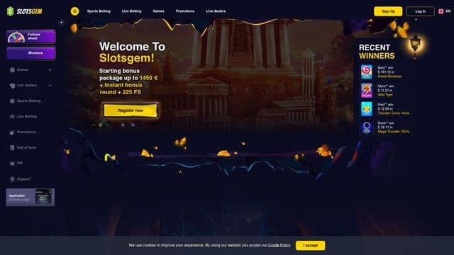 SlotsGemhome screen