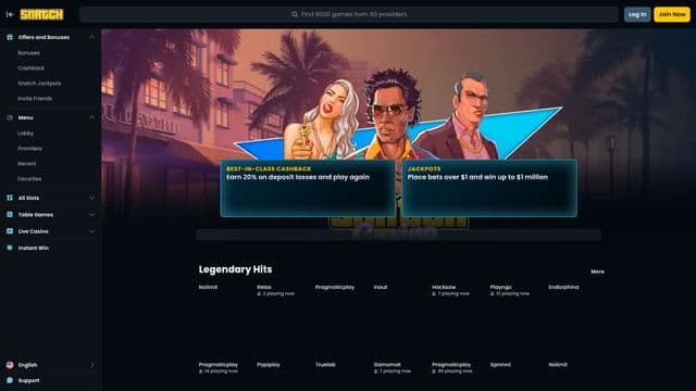 Snatch Casino Homepage Image