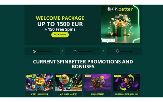 SpinBetterhome screen