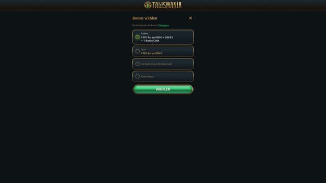 Talismaniahome screen