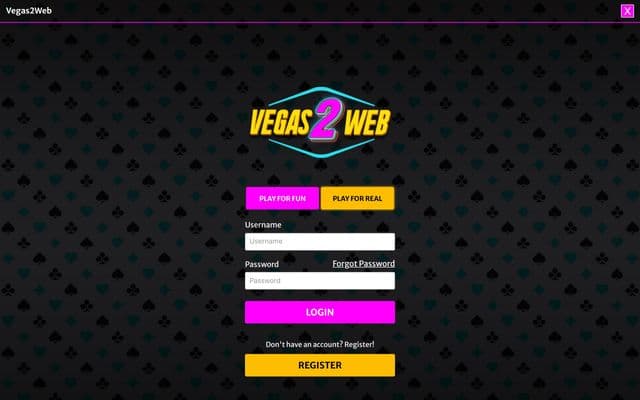 Vegas2Webhome screen