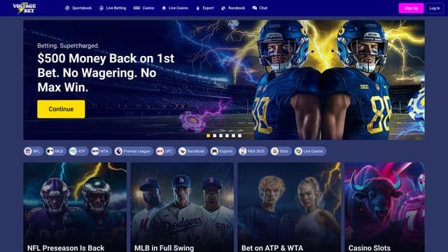 Voltage Bet Homepage Image