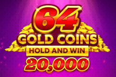 64 Gold Coins Hold and Win 20,000 logo