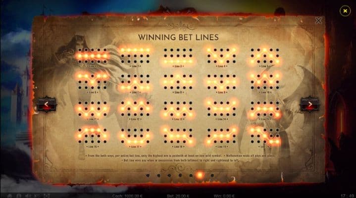 Paylines 1-20