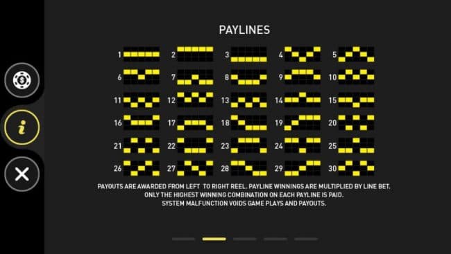 Paylines 1-30