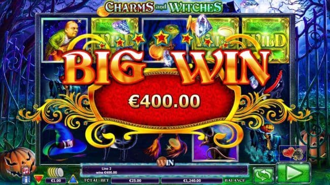 A Five of a Kind triggers a 400.00 big win!