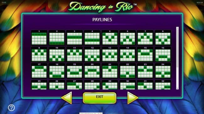 Payline Diagrams 1-32