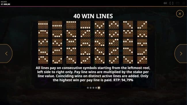 Paylines 1-40