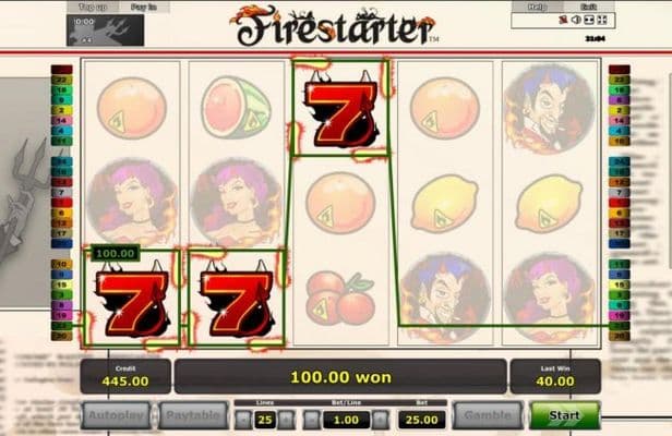 A winning Three of a Kind triggers a 100.00 payout.