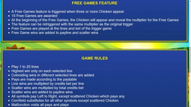 Free Games Bonus Rules
