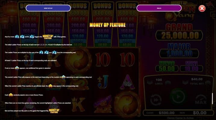 Money Up Feature