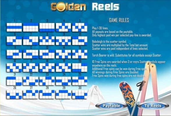 General Game Rules and Payline Diagrams 1-30