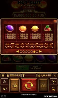 Low Value Symbols Paytable