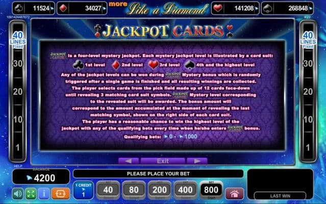 Jackpot Cards Progressive Rules