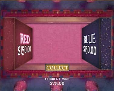 Gamble feature game board. Gamble feature is available after every winning spin.