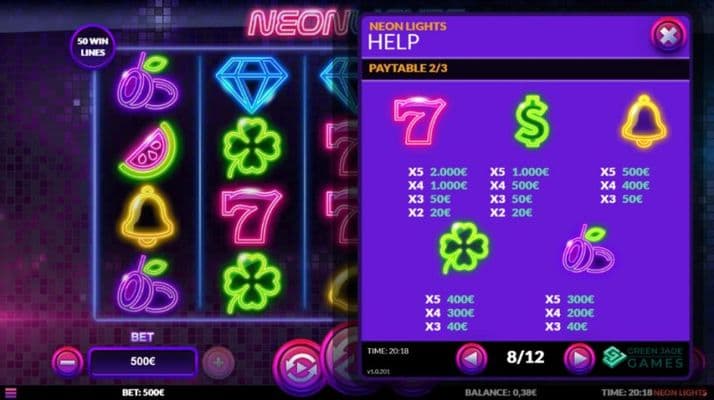 Paytable - Medium Value Symbols