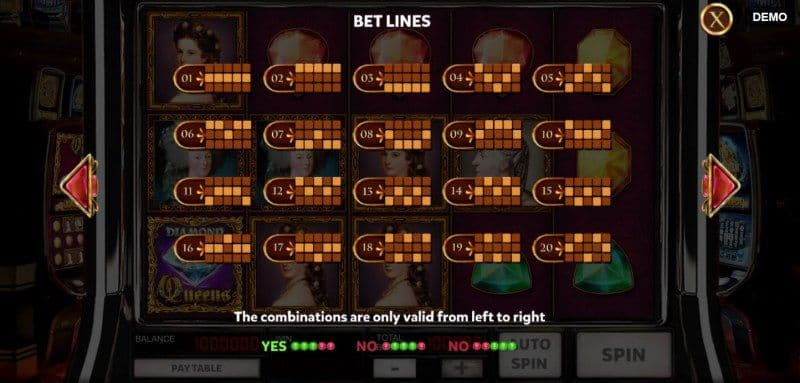 Paylines 1-20