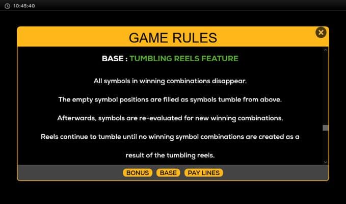 Tumbling Reels Feature