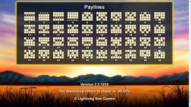 Paylines 1-40