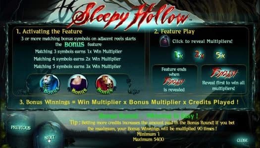 bonus feature rules
