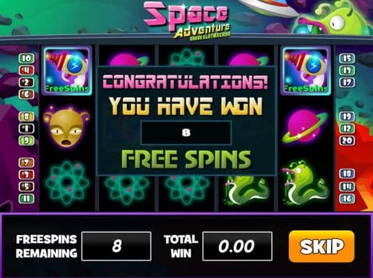 Scatter win triggers the free spins feature