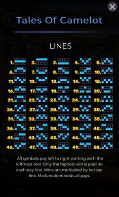 Paylines 1-50