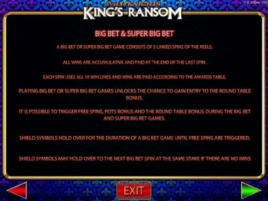 Big Bet and Supet Bet Rules