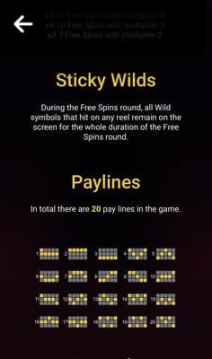 Paylines 1-20