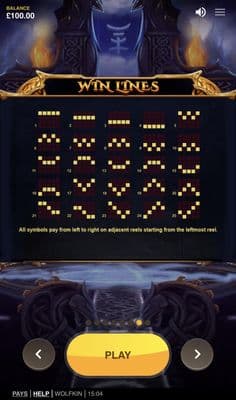 Paylines 1-25