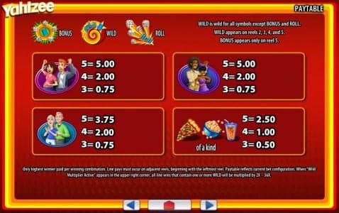 Low value game symbols paytable