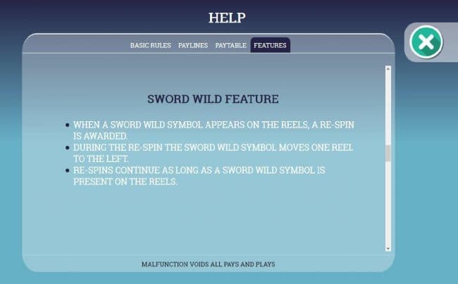 Sword Wild Feature Rules