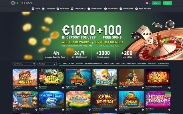 Betroom Casino Homepage