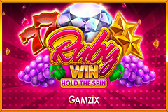Ruby Win Hold the Spin logo