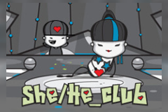 She/He Club logo