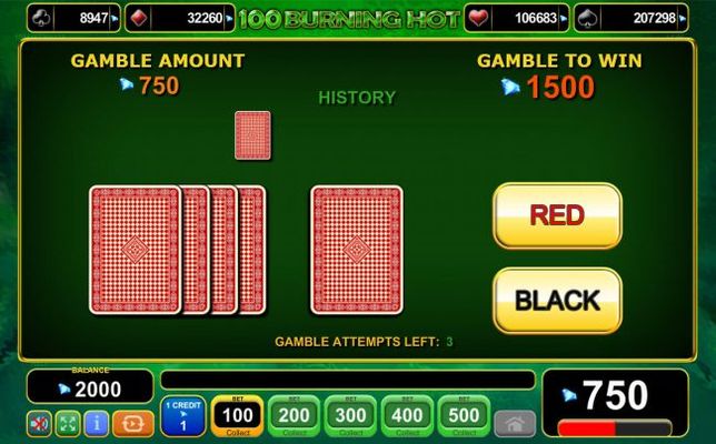 Gamble Feature Game Board