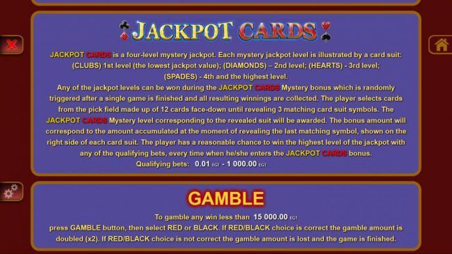 Jackpot Cards Rules