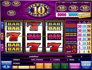 classic three reel video slot game with three paylines