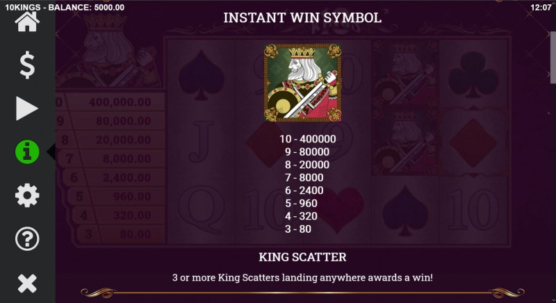10 Kings :: Instant Win Symbol
