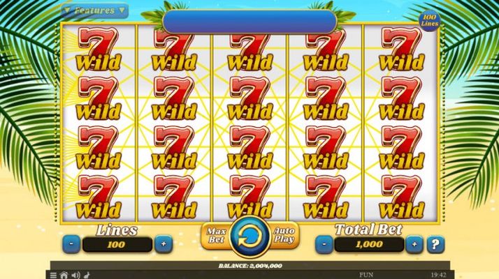Fully stacked wild symbols triggers an epic win