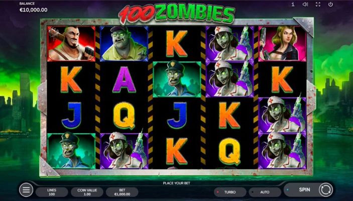 Play slots at Justbit: Justbit featuring the Video Slots 100 Zombies with a maximum payout of $100,000