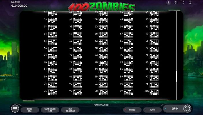 100 Zombies :: Paylines 51-100