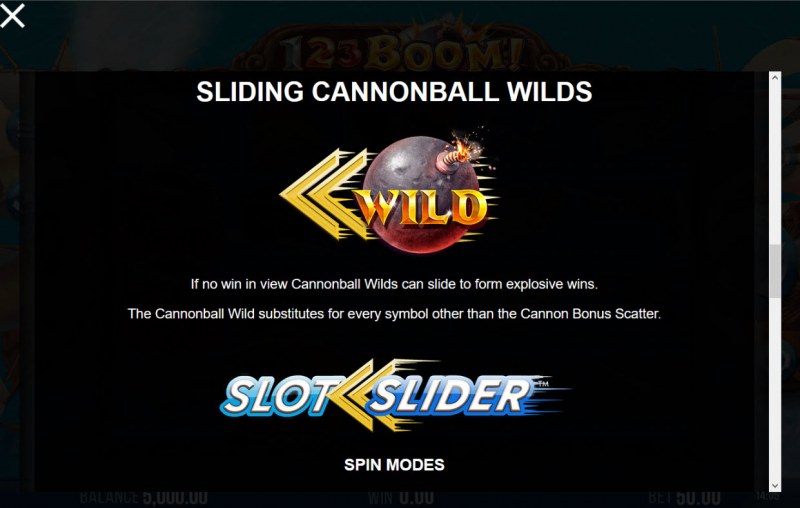 Sliding Cannon Ball Wilds