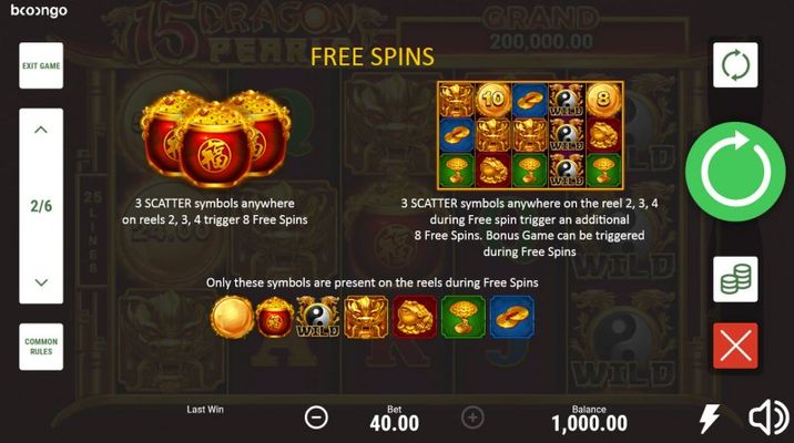 Free Spin Feature Rules