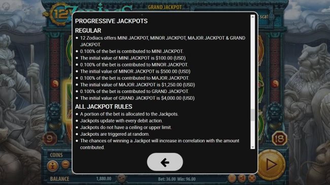 Jackpot Feature Rules