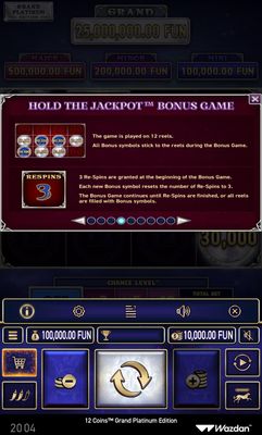 Hold the Jackpot Bonus Game