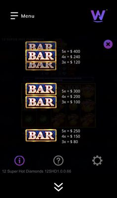 Medium Value Symbols Paytable