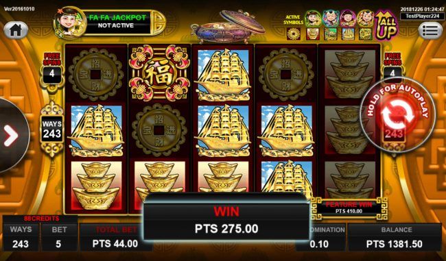 Multiple winning paylines